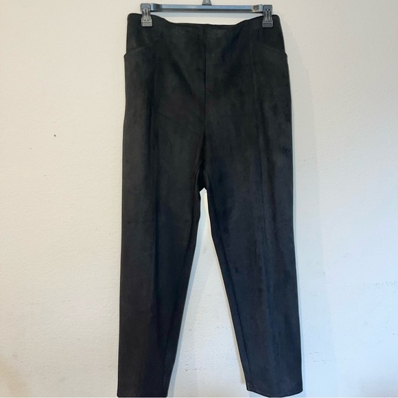 Allison Daley Pants - Allison Daley super soft Suede black pull-on pants elastic waistband, size 3XL